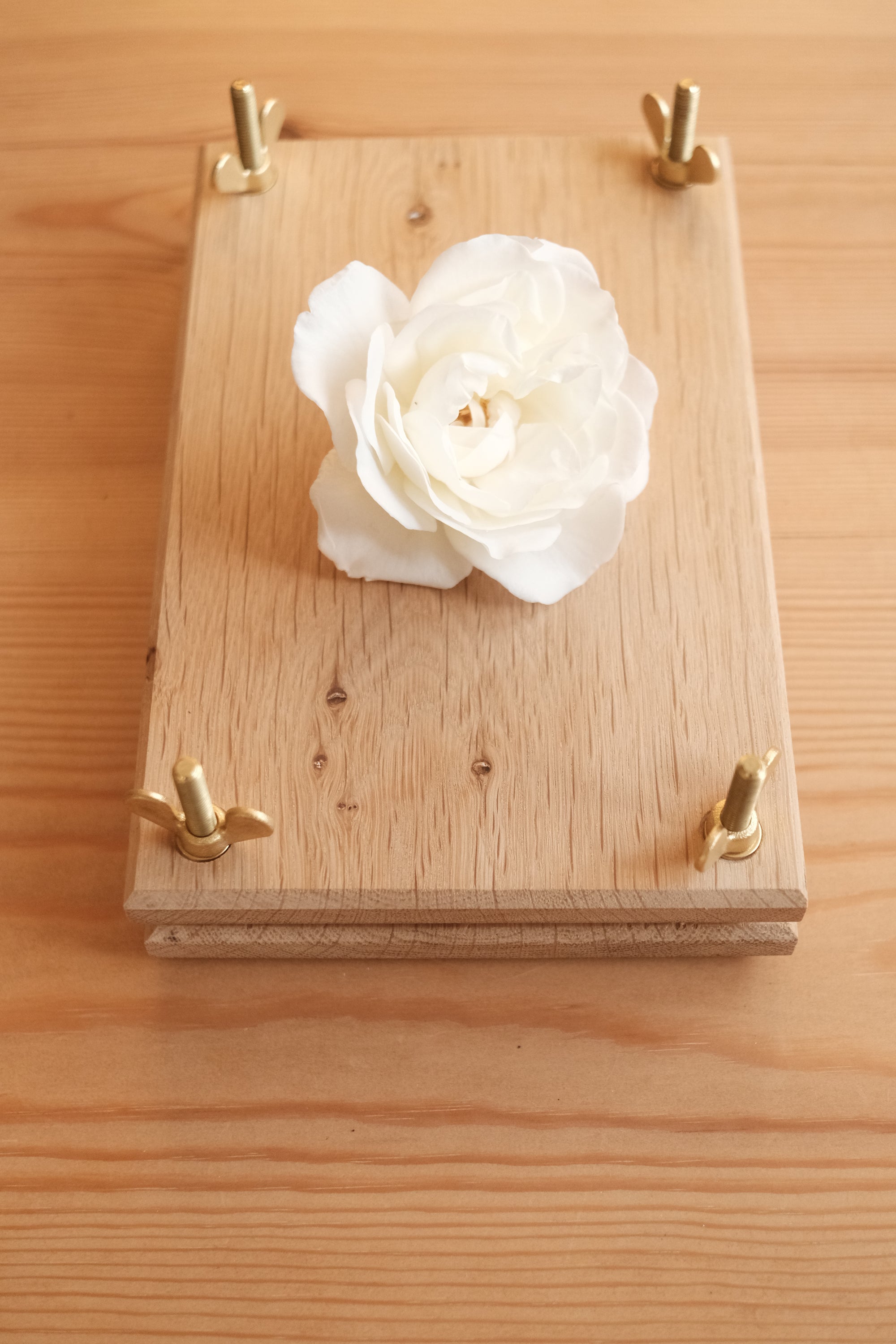 Heirloom Brass Flower Press — Engraved